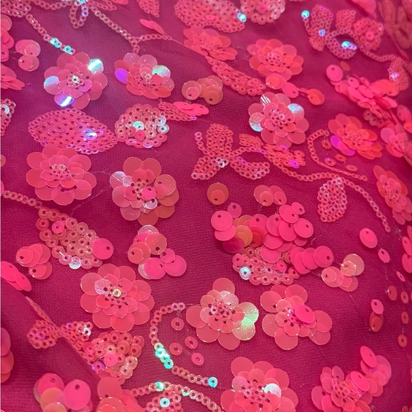 New Dress the Population Anastasia Sequin Floral Cocktail Midi Dress Small - Picture 7 of 7